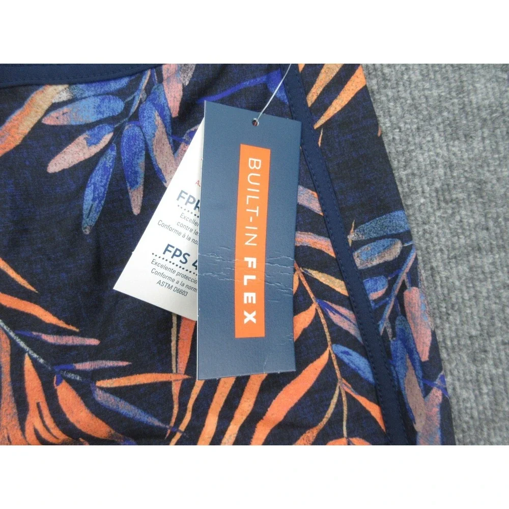 Old Navy Mens Board Shorts NWT Regular Navy Blue Tropical Palm Leaf Print 36